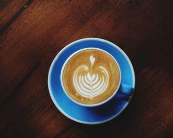 Coffee cup on table