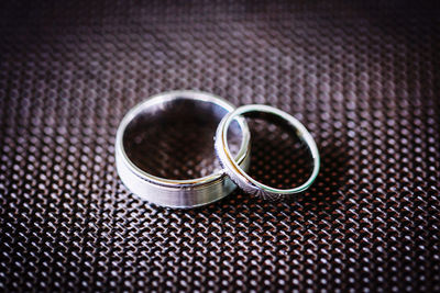 Close-up of wedding rings