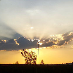 Scenic view of landscape at sunset