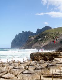 Panoramic view of beach against sky