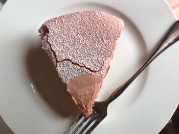 High angle view of ice cream in plate