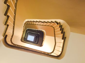 Low angle view of spiral staircase