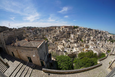 Fish eye view of townscape