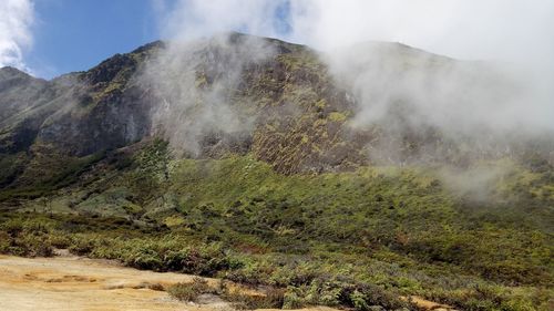 Scenec view from top of ijen mountain