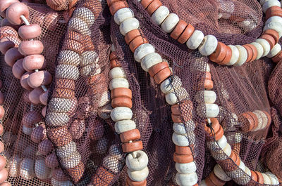 Full frame shot of fishing net
