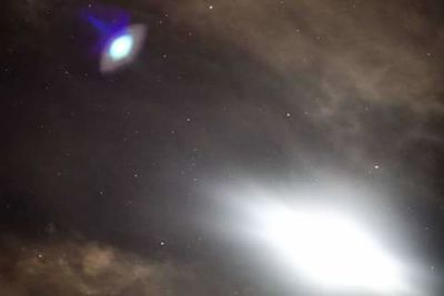 Low angle view of moon at night