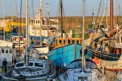 Boats in harbor