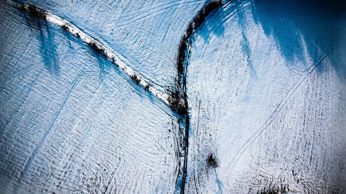 Full frame shot of snow covered landscape