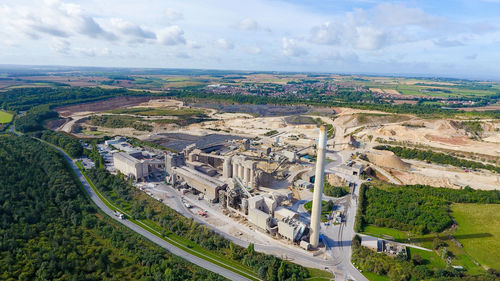 High angle view of landscape