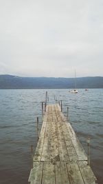 View of pier on sea