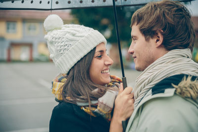 Portrait of a smiling young couple
