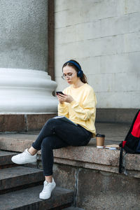 Study tips for back to school, habits of successful students. outdoor portrait of student girl with