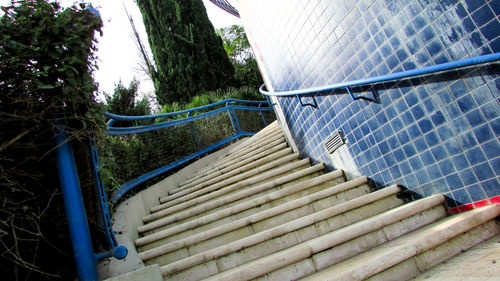 Empty built structure with trees in background