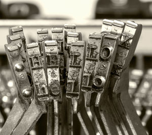 Close-up of old keyboard