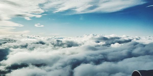 Low angle view of cloudscape against blue sky