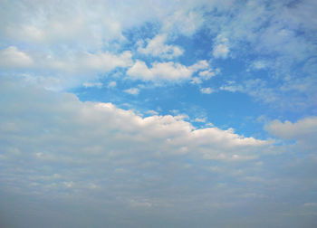 Low angle view of clouds in sky