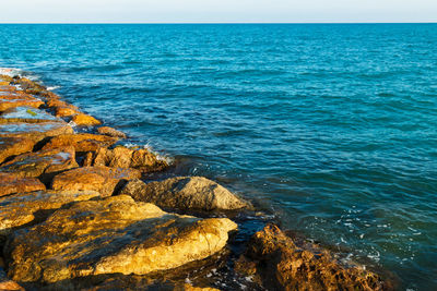 Stones of the sea breakwater.