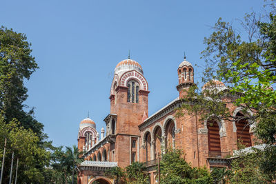 Low angle view of historical building against sky