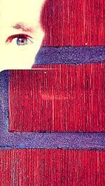 Full frame shot of red wall