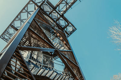 Low angle view of bridge against clear sky