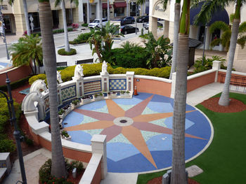 High angle view of swimming pool