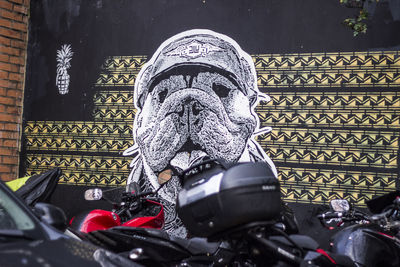 Low angle view of statue against temple