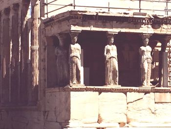 Architectural columns in old building