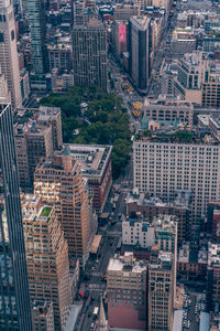 High angle view of cityscape