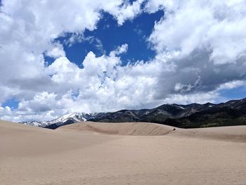 Scenic view of desert against sky