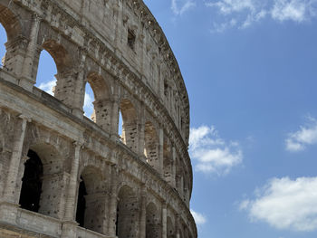 Low angle view of historical building against sky