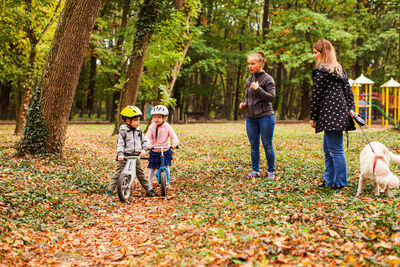 Mothers with kids at park