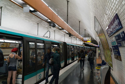People at subway station