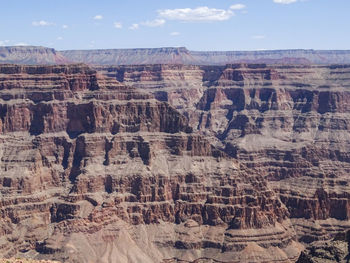 Aerial view of rock formations