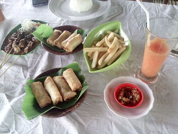 Close-up of food served in plate