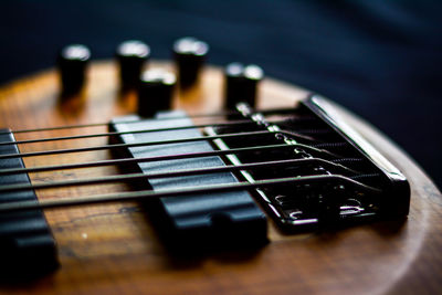 Close-up of electric guitar