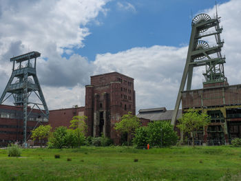 Low angle view of buildings against sky