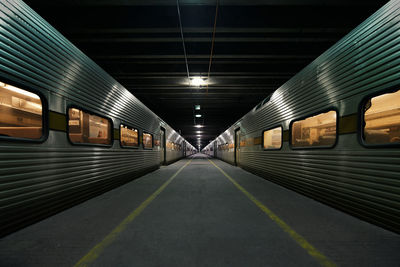 Train at railroad station platform