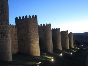 View of historic building against clear sky