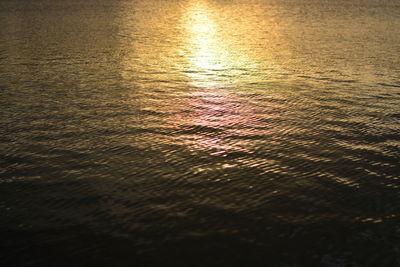 Close-up of reflection of water in sea