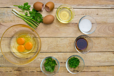 Directly above shot of food in bowl