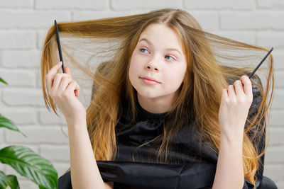 Young woman looking away