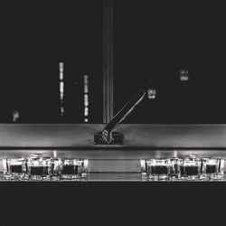 Illuminated lights at night