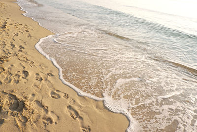 High angle view of beach