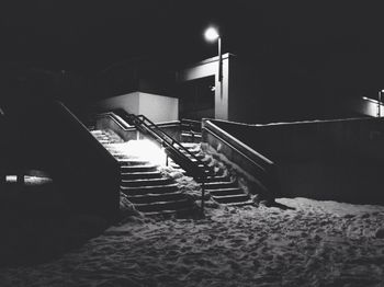 Illuminated lights at night
