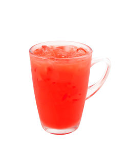 Close-up of drink against white background