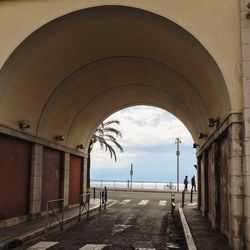 Ocean view through arch