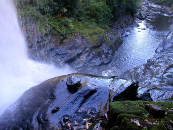 River flowing through rocks