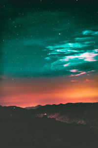 Scenic view of sky at night