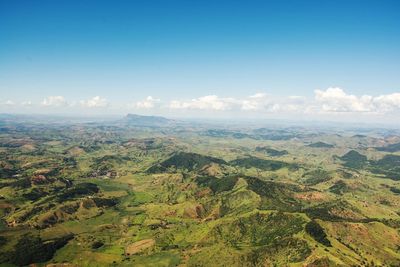 High angle view of landscape against sky