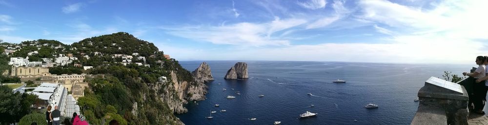 Panoramic view of sea against sky